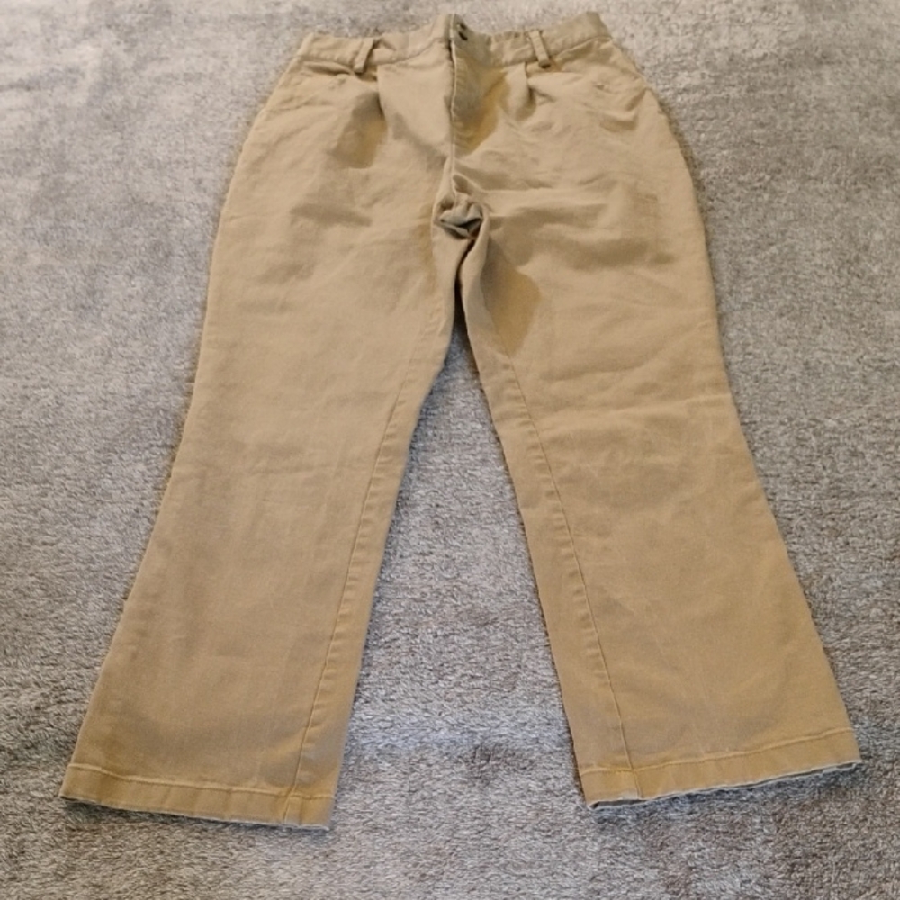 Kathleen Post The Drop Elastic Waist Khaki Pants